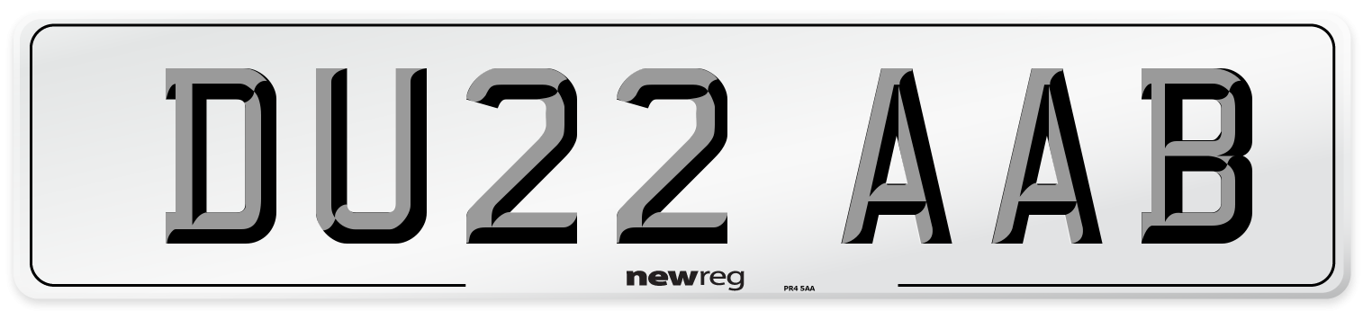 DU22 AAB Number Plate from New Reg